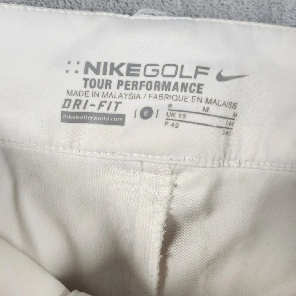 Nike Golf Womens Dri-FIT White Performance Skort 8 Athleisure Tennis Preppy